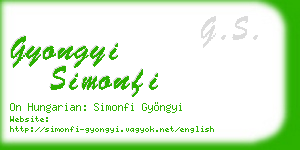 gyongyi simonfi business card
