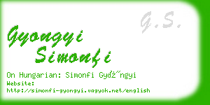 gyongyi simonfi business card
